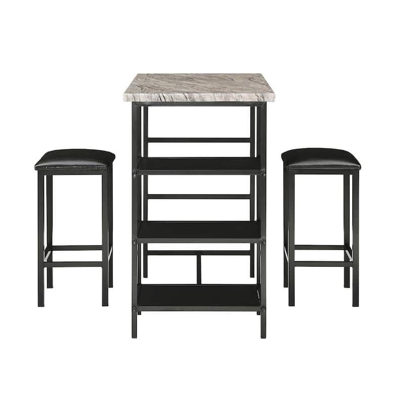 Ainsley Faux Marble Counter Height 3-piece Dining Set by iNSPIRE Q Modern