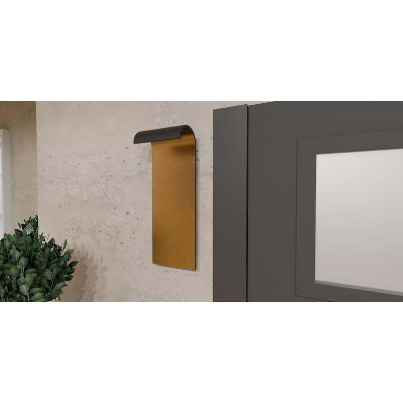 Lunar Integrated LED Matte Black Outdoor Wall Lantern