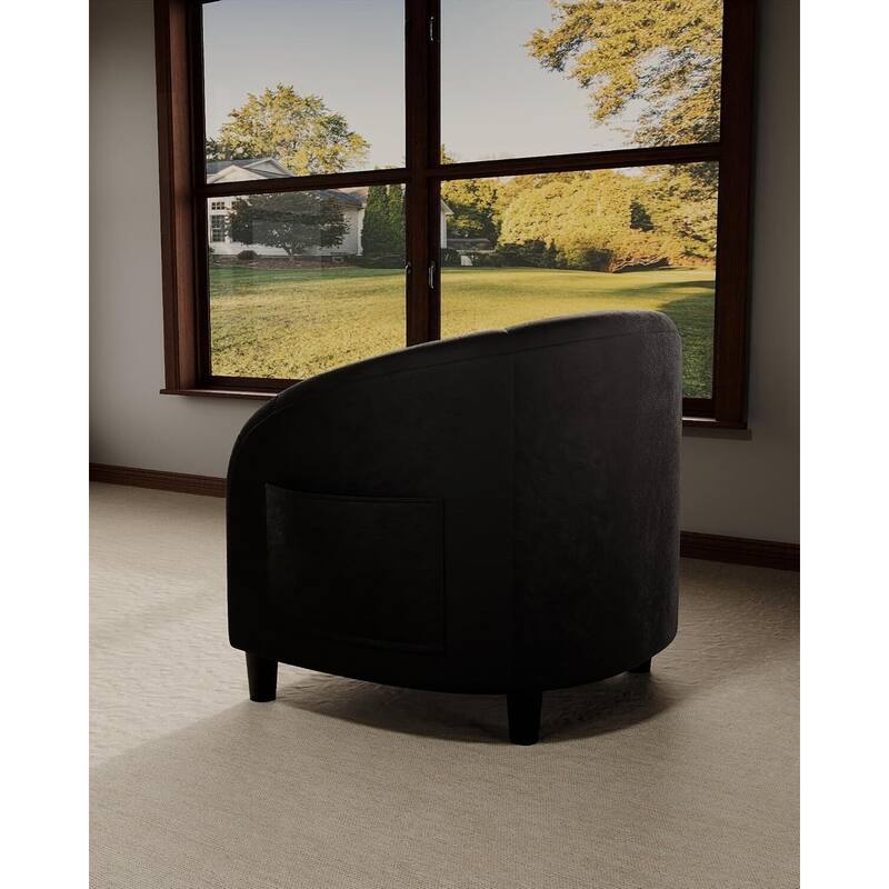 Upholstered Velvet Accent Cozy Armrest Sofa Chair for Living Room Bedroom