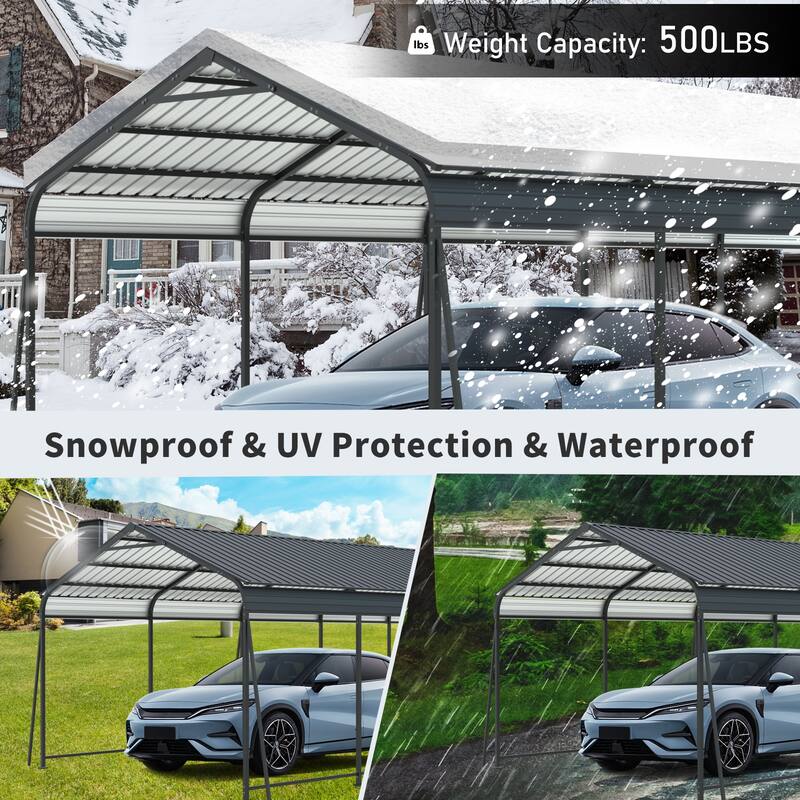 Heavy-Duty Galvanized Steel Carport‌ – Industrial-Grade Metal Shelter for Cars & Trucks with Corrosion-Resistant Frame