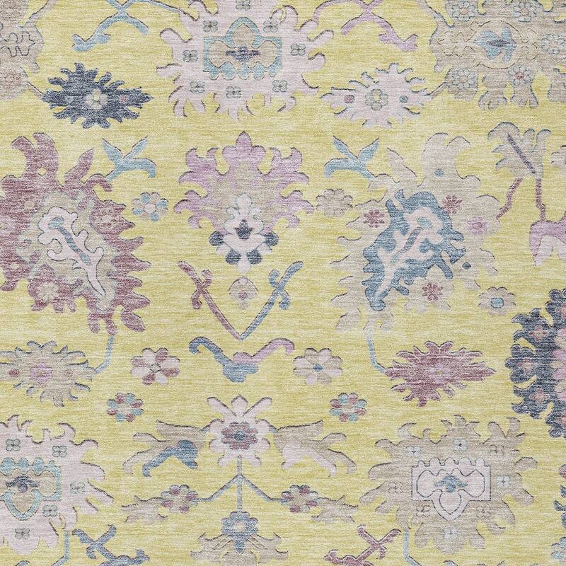 HomeRoots Floral Transitional Rectangle Outdoor Rug