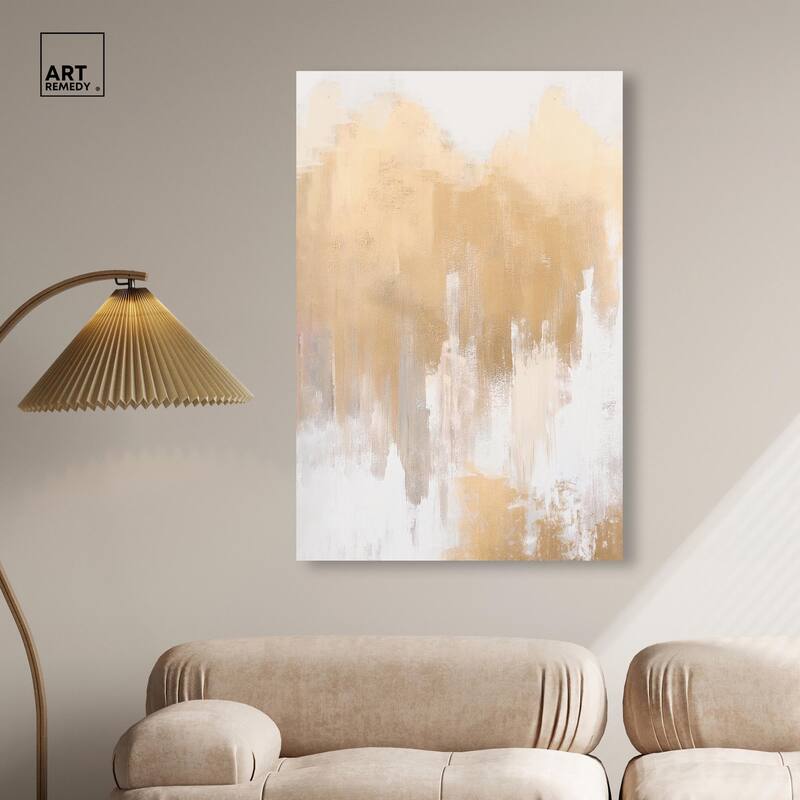 Soft Grey Glam Gold II Canvas by Art Remedy, Gallery Wrapped