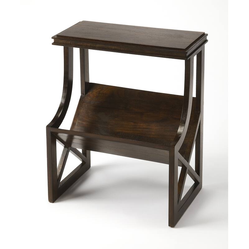 Butler Pascal Dark Brown Wood Book Table - Dark Brown - Wood