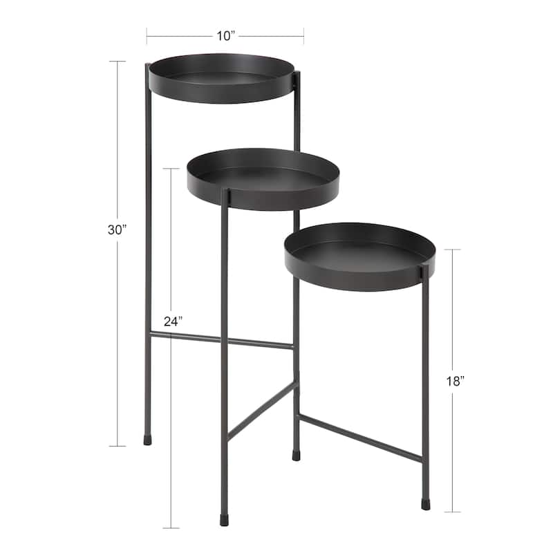 Kate and Laurel Finn Metal 3-tier Modern Plant Stand - 16x21x30