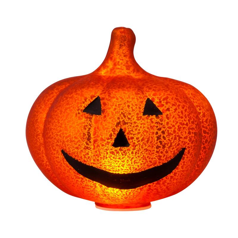 Mr. Halloween Set of 2 Mini Mercury Glass Jack-O-Lanterns