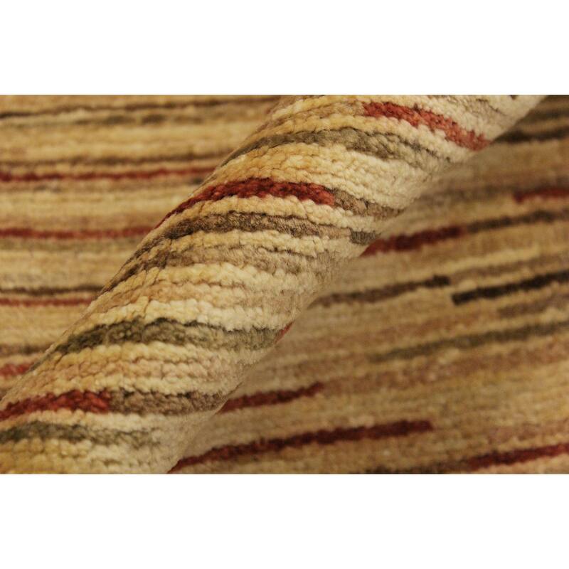 Boho Earthline Gabbeh Hand Knotted Wool Area Rug