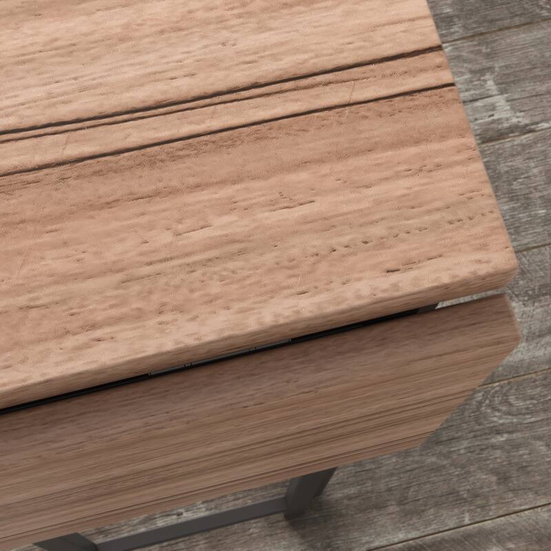 Wood Drop Leaf Table with Flip-Up Top