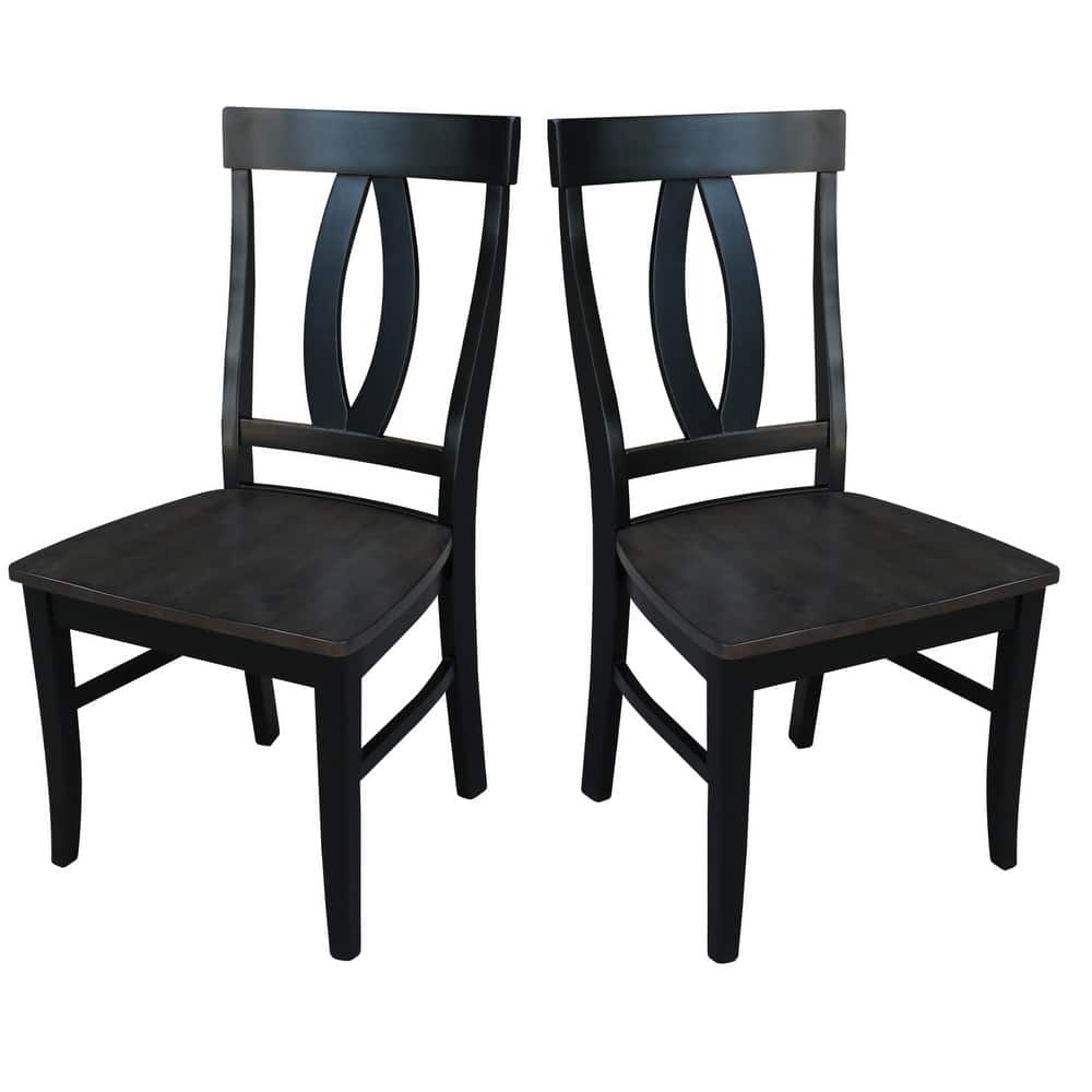 International Concepts Solid Wood Cosmo Dining Chairs, Set of 2