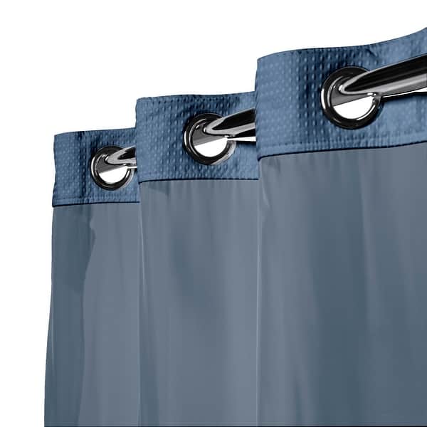 Hookless Waffle 3in1 Shower Curtain with Sheer Top Window, Flexon