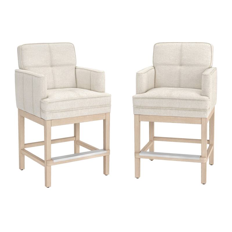 27.2 In Modern Cushioned Counter Height Bar Stools For Kitchen Island Dining Room Ba - 22.4" W x 20.6" D x 40.2" H