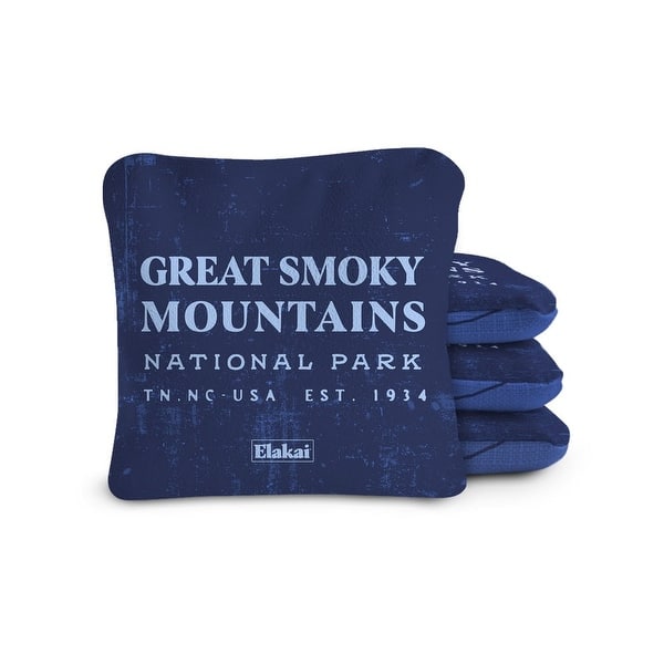 slide 2 of 11, Great Smoky Mountains Dual Sided Pro Cornhole Bags (Set of 4) Blue