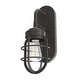 preview thumbnail 2 of 7, Hunter Starklake 1-Light Wall Sconce, Industrial, Caged, Rustic, Damp Rated