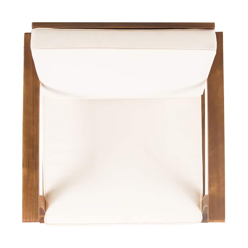 Roomfitters Outdoor Acacia Wood Club Chair with Weather-Resistant Cushions