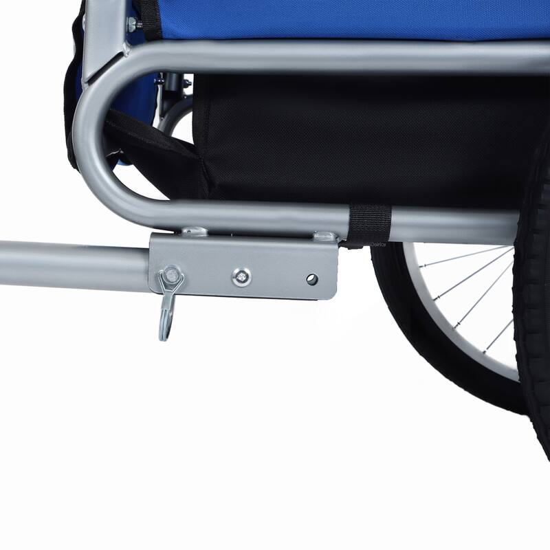 Large Folding Bike Trailer For Dogs - 66lb Capacity All-Terrain Pet Carrier, Durable Steel Frame For Cycling
