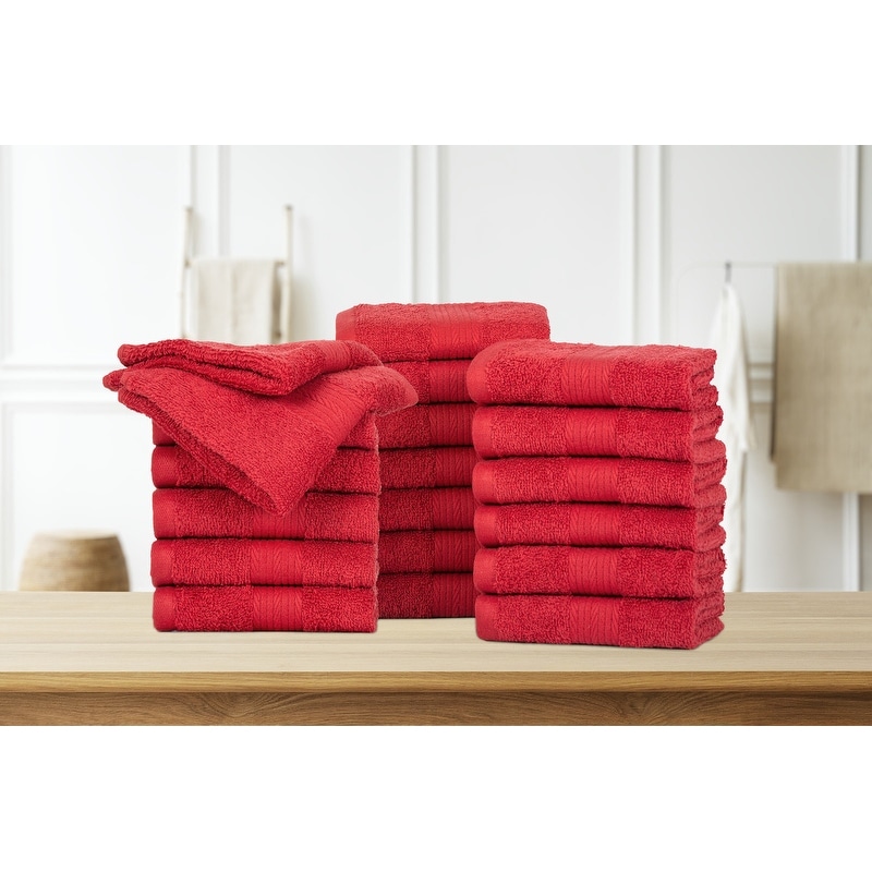 Shop LC Kitchen Towels Dish Cloths, Set of 24, 100% Cotton, 12 x 12  inches
