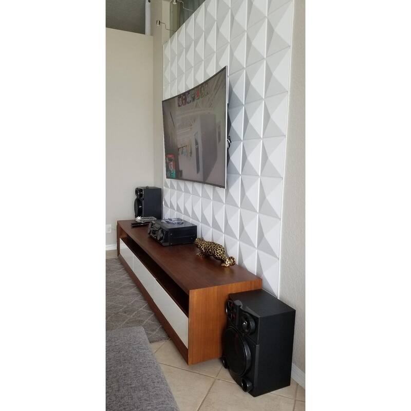 Art3d 3D Wall Panels PVC Pyramid Design (32 Sq.Ft)