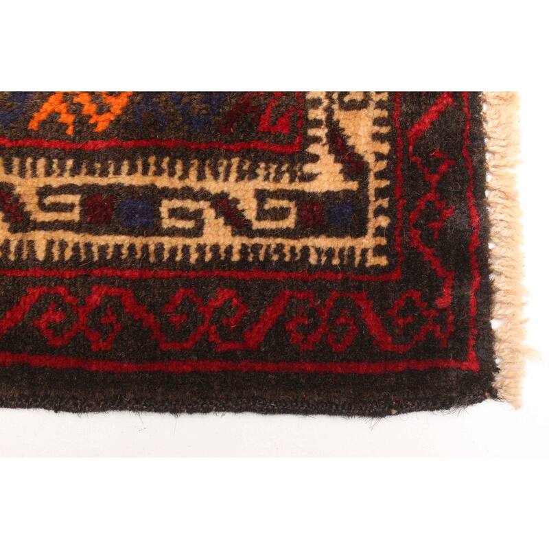 ECARPETGALLERY Hand-knotted Teimani Red Wool Rug - 2'11 x 4'6