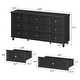 preview thumbnail 25 of 39, 63"W Wood Dresser Bedroom Storage Drawer Organizer Closet 9 Drawer