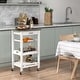 preview thumbnail 5 of 8, Costway Compact Kitchen Island Cart Rolling Service Trolley with