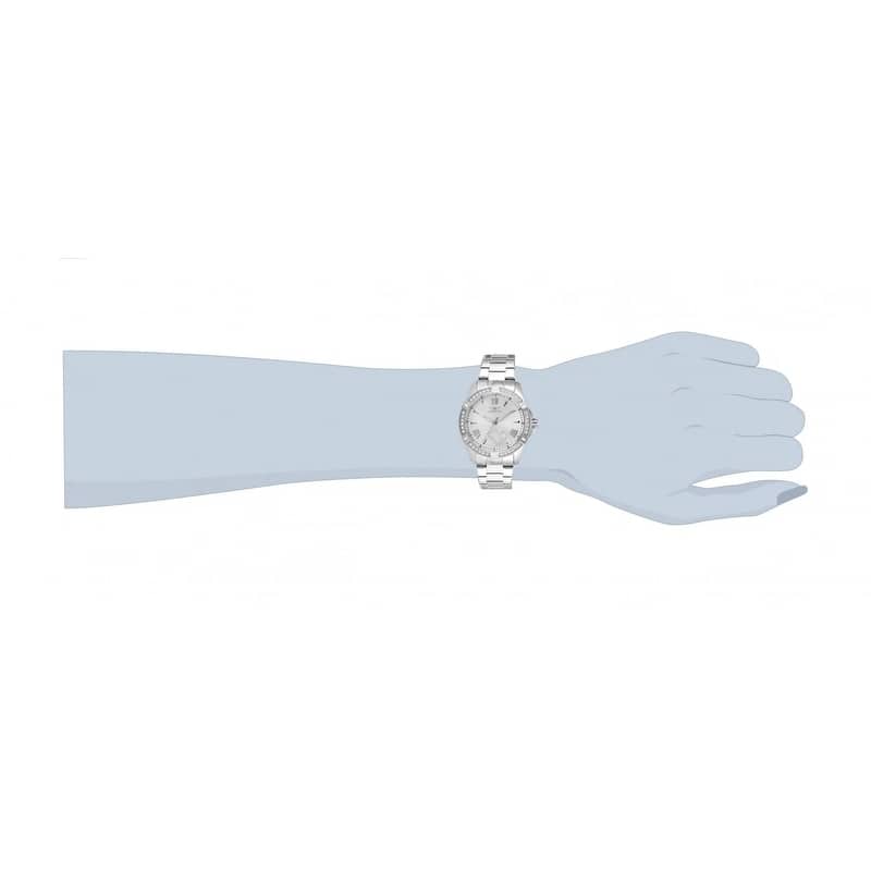 Invicta Men's 21383 Angel Quartz 3 Hand Silver Dial Watch