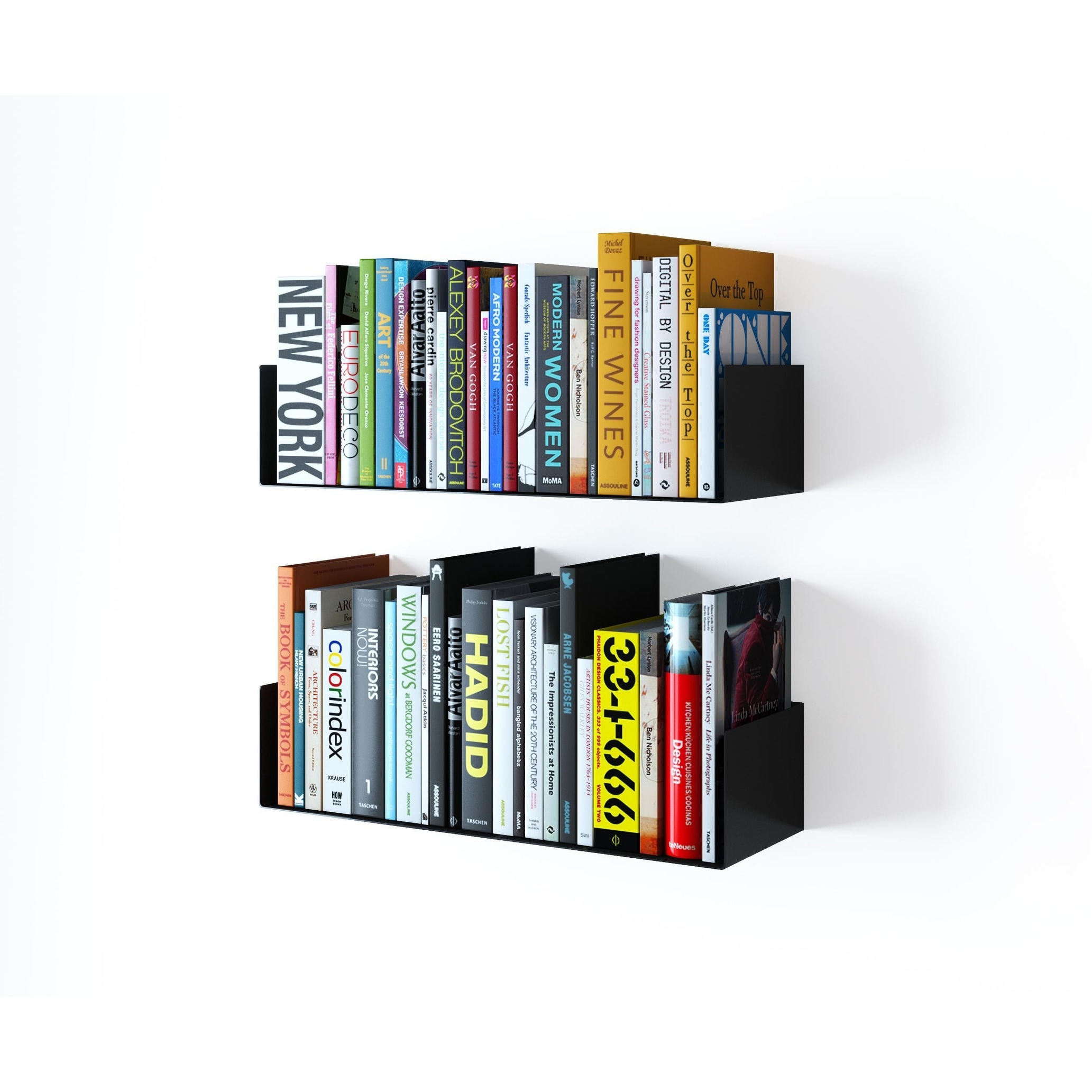 Wallniture Bali U Shape Floating Shelves Metal Bookshelf Wall Hanging Shelf (Set of 2)