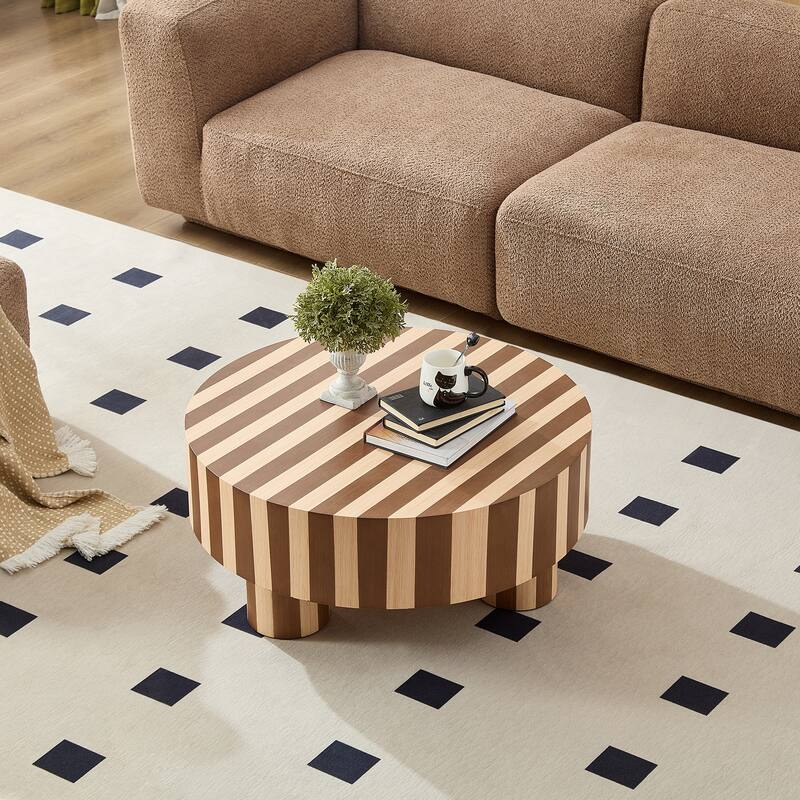 Round Wood Coffee Table