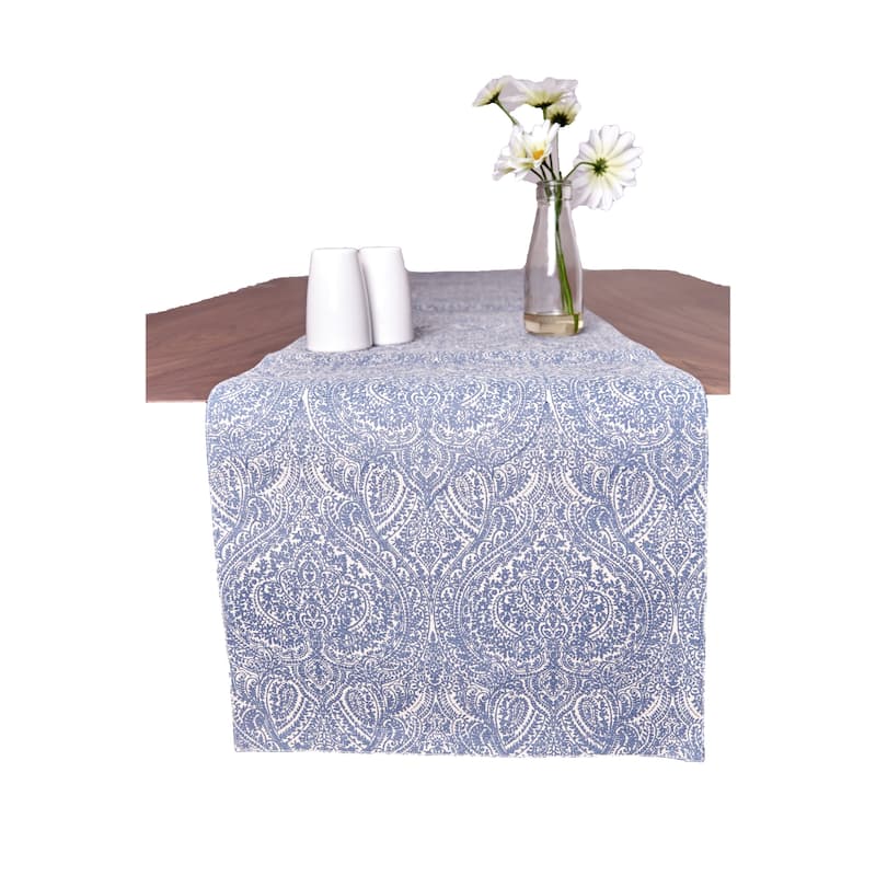 13" x 72" Desiree Blue Kitchen Table Runner - 13" x 72"