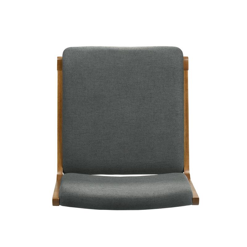 Modern Set of 2 Dining Chairs with Fabric Cushioned Seat Backrest, Solid Wood Frame for Dining Room Living Room and Bedroom