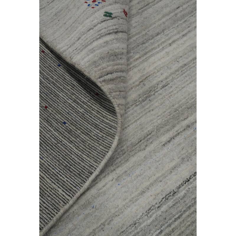 Hand Knotted Oriental 100% Wool Carpet Tribal Animal Pictorial Greys & Charcoal Gabbeh Area Rug - 12' 6'' X 9' 3''