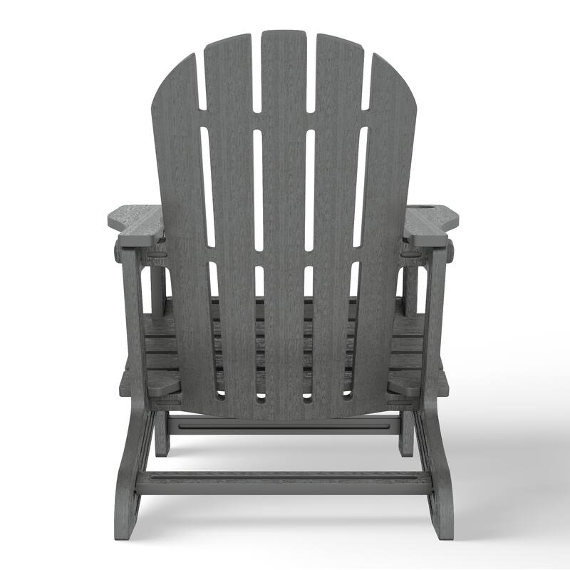 Coastline Outdoor Poly Adirondack Chair with Side Table