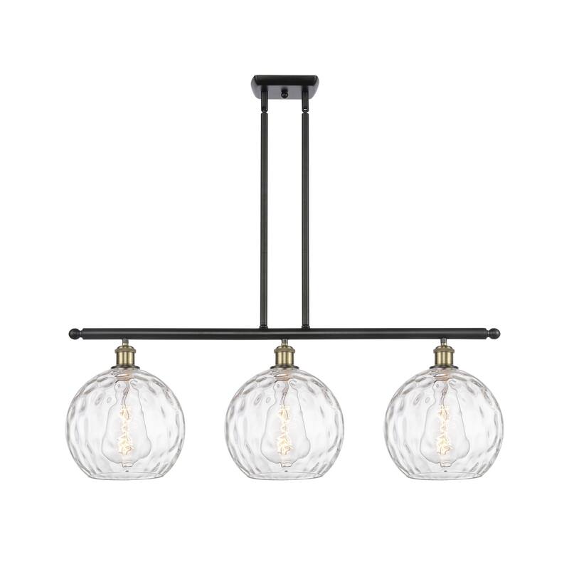 Innovations Lighting 516-3I-13-37 Athens Linear Athens 3 Light 37" - Black Antique Brass / Clear Water Glass
