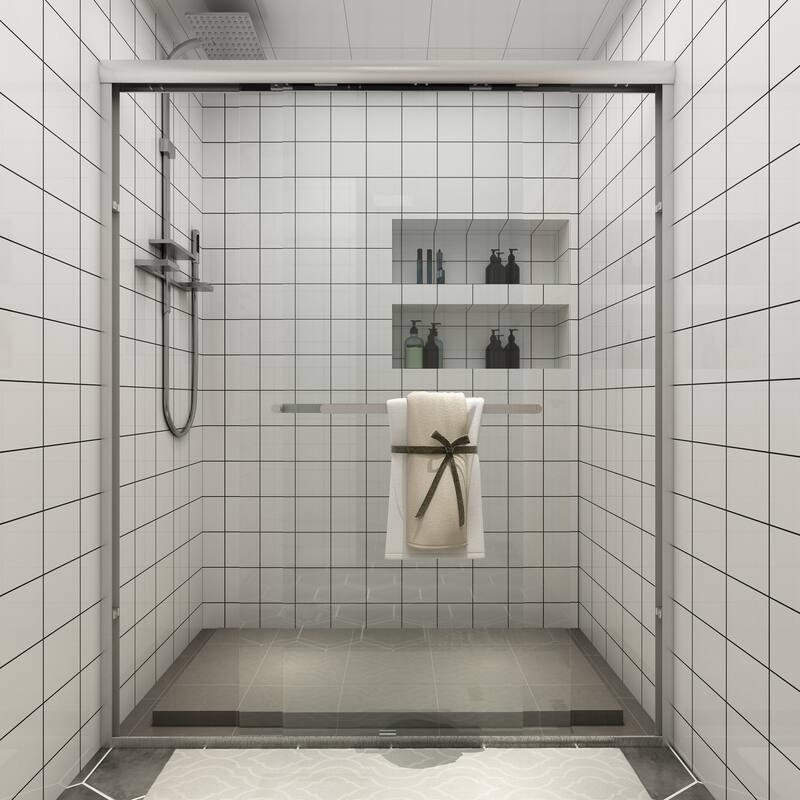 TOOLKISS Double-Sliding Prefab Shower Door
