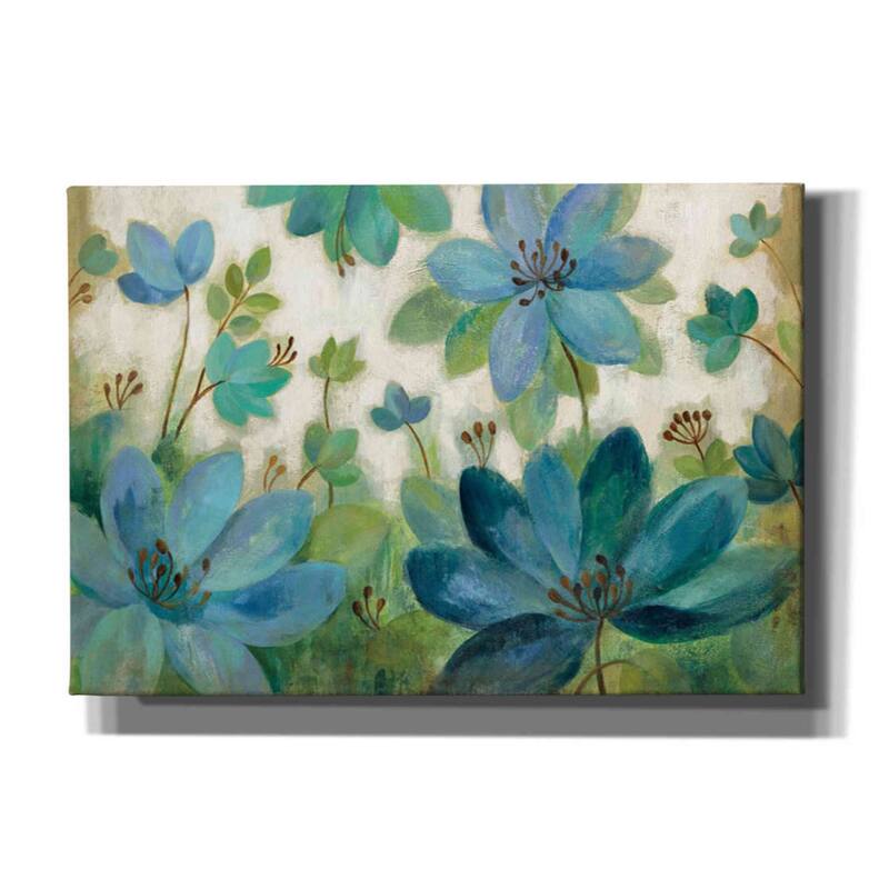 Epic Graffiti 'Peacock Bloom' by Silvia Vassileva, Canvas Wall Art - 26x18