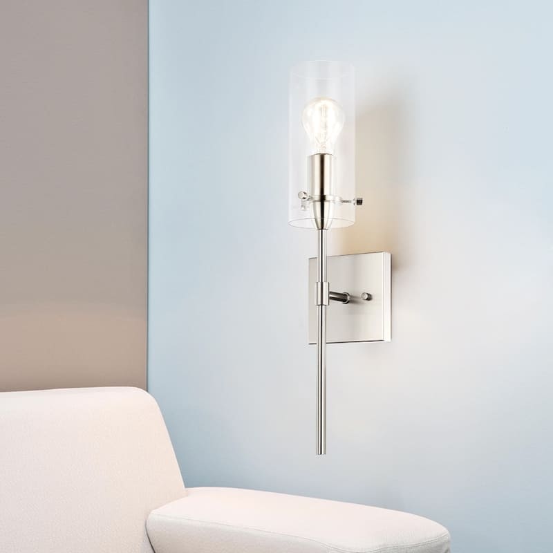 Light Society Montreal Clear Glass Wall Sconce