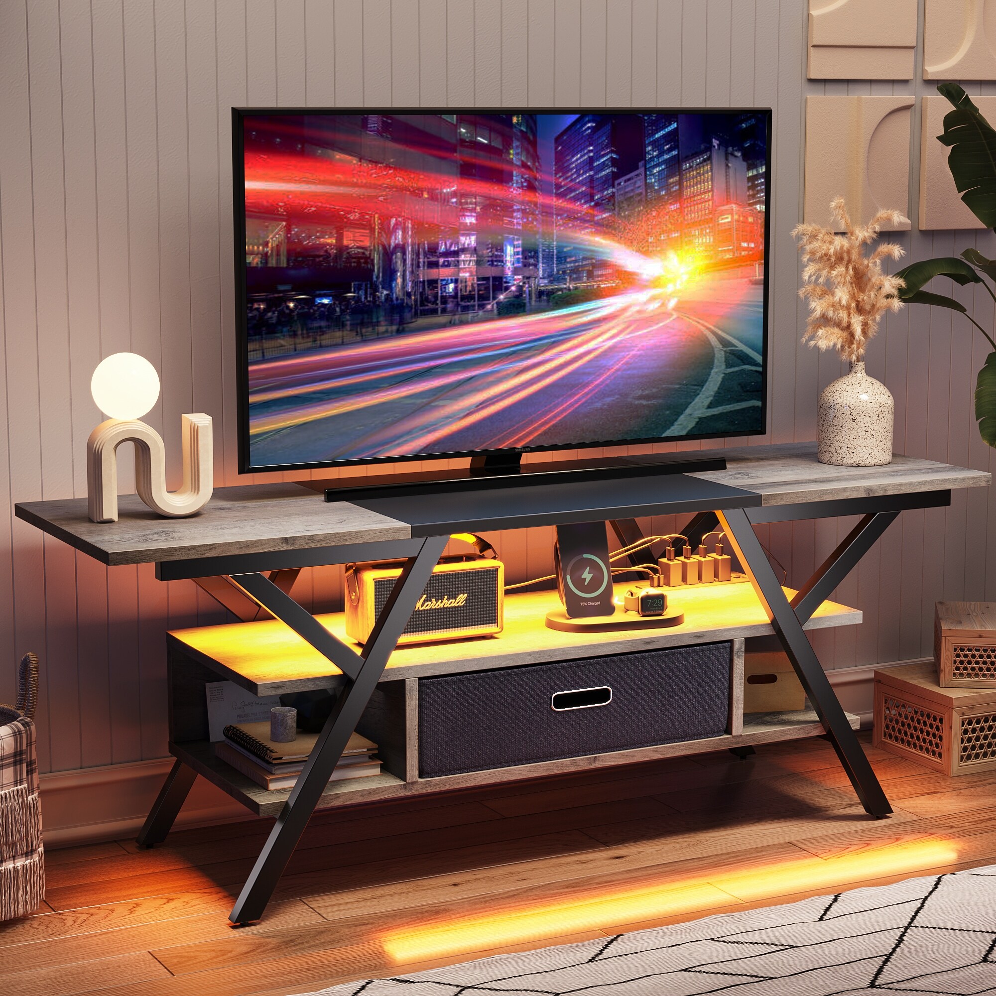 55 inch LED TV Stand for TVs up to 65 inch Media Console
