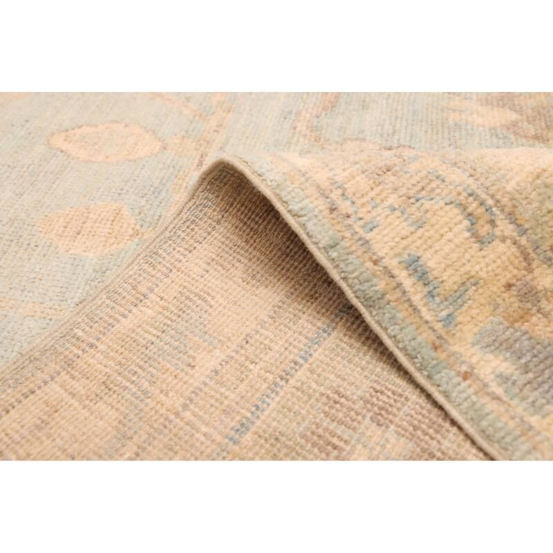 ECARPETGALLERY Hand-knotted Peshawar Oushak Light Blue Wool Rug - 7'11 x 10'0