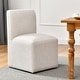 preview thumbnail 1 of 5, Upholstered Rolling Dining Chair with Casters Single - Linen