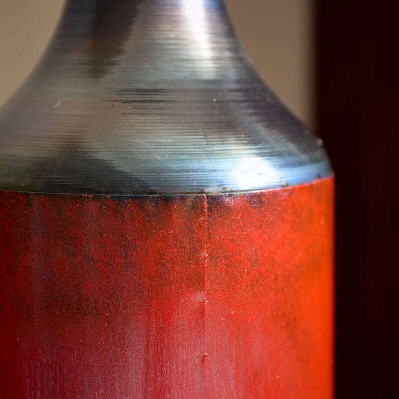 3-Piece White Metal Vase Set Modern Droplet Shape Floor Decor