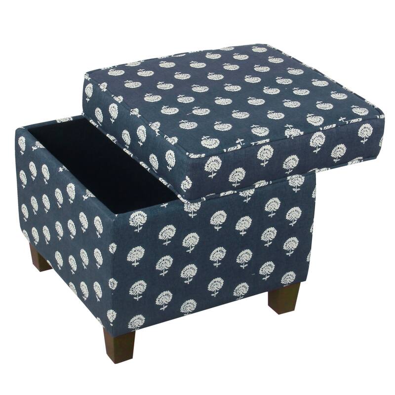 Carson Carrington Hnifsdalur Square Storage Ottoman Wood Legs