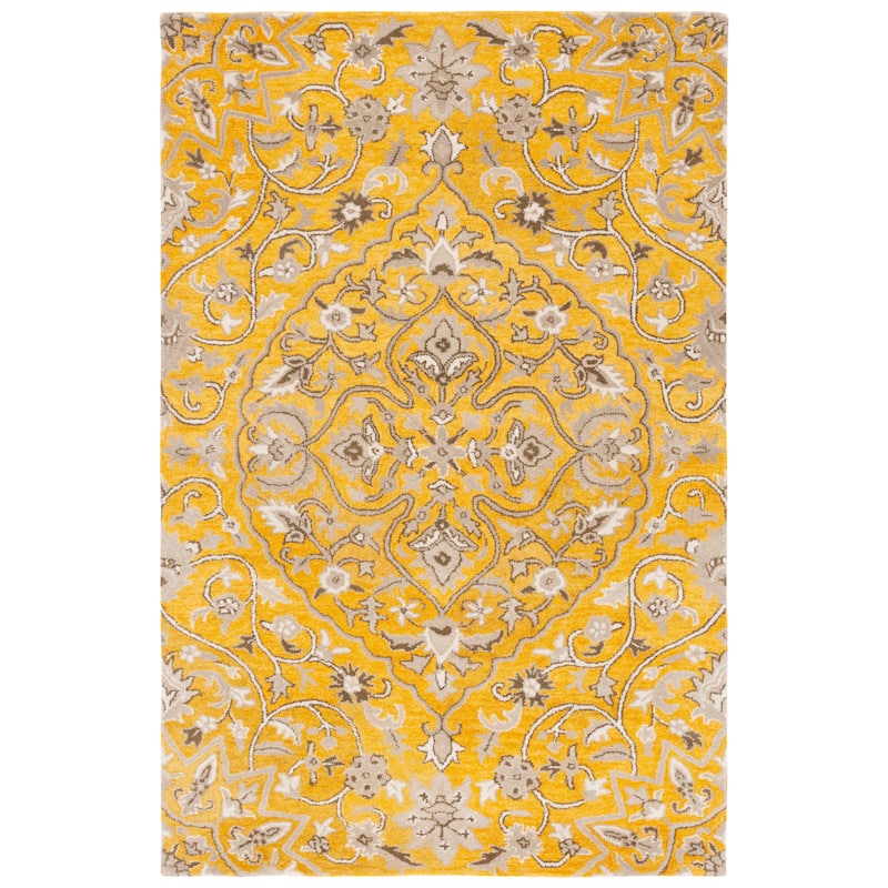 SAFAVIEH Handmade Bella Zaharinka Modern Floral Wool Rug