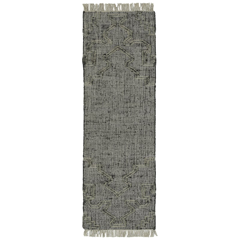 Natural Jute Black Hand-Made Indoor Area Rug