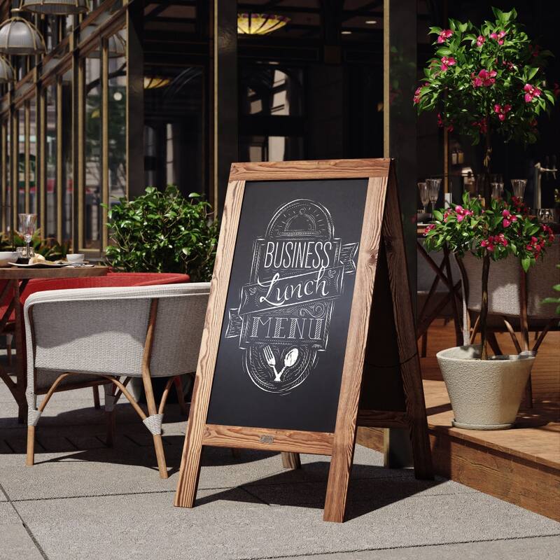 Wood A-Frame Magnetic Chalkboard Set-Markers, Stencils, and Magnets