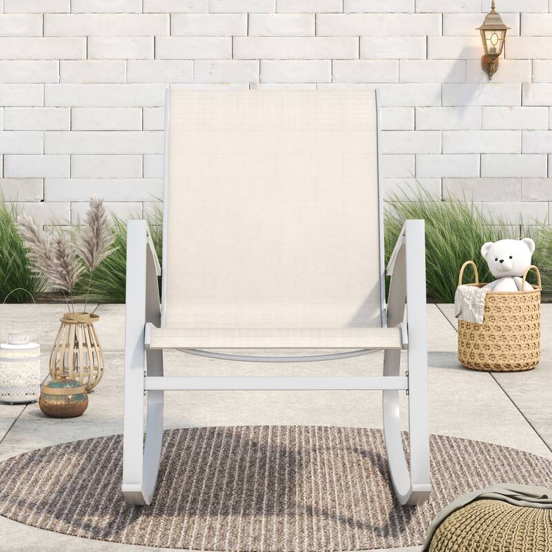 Corvus Antonio Outdoor Sling Fabric Rocking Chair