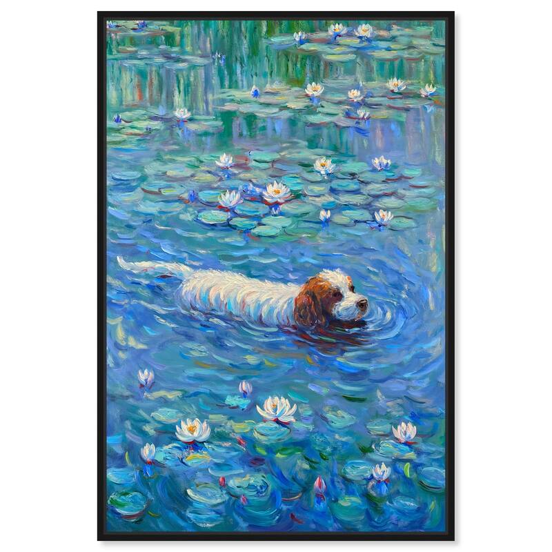 Lily Lagoon III Canvas by Art Remedy - Black - 24" x 36"