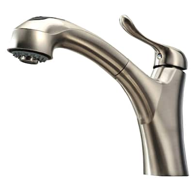 Whitehaus Jem 1.5 GPM Single Hole Pull Out Kitchen Faucet Includes
