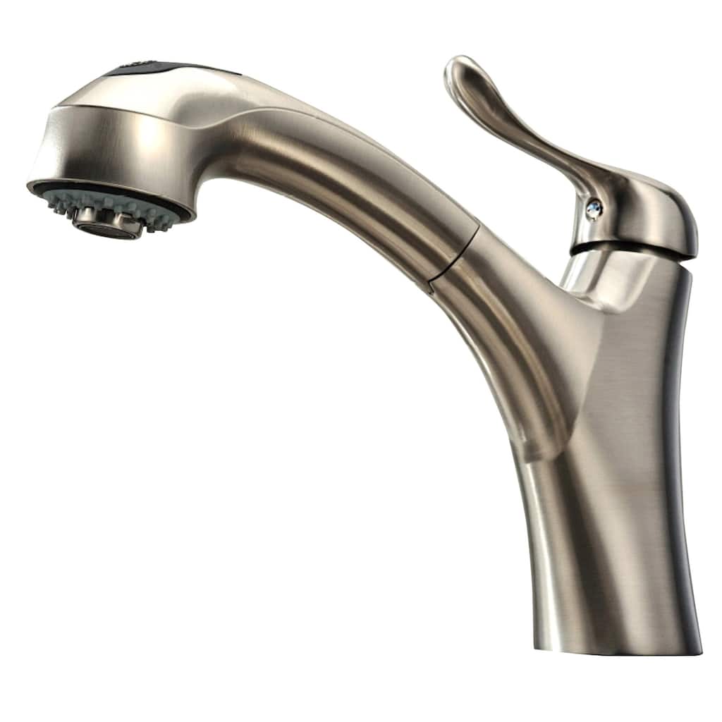 Whitehaus Jem 1.5 GPM Single Hole Pull Out Kitchen Faucet Includes