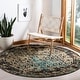 preview thumbnail 3 of 32, SAFAVIEH Classic Vintage Boho Manila Distressed Oriental Cotton Rug 6' Round - Black/Olive - Round