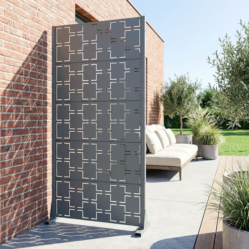 6 ft. H x 4 ft. Metal Privacy Screen Free Standing
