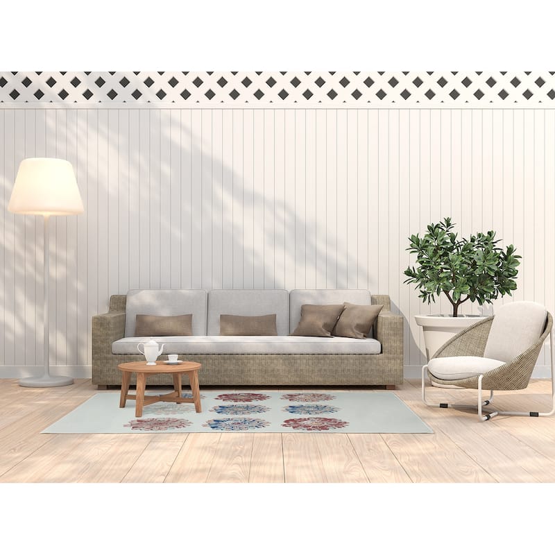 Gypsy Floral Spring Chenille Indoor/Outdoor Rug
