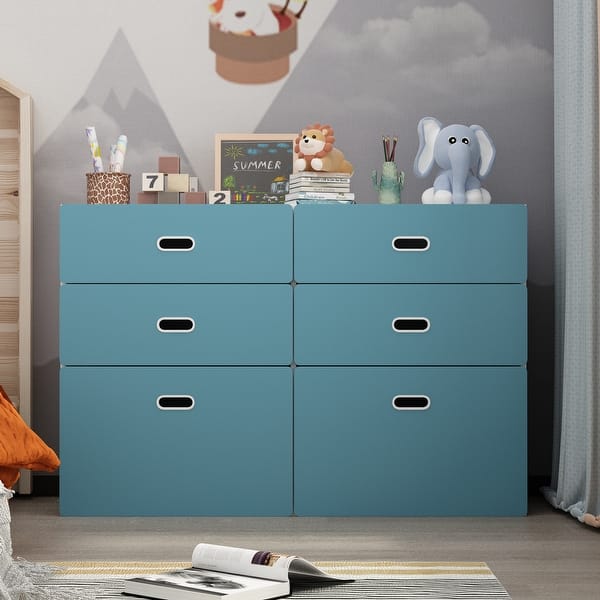 greenguard gold certified dresser Children 6 Drawer Dresser Greenguard Gold Certified Chest Bedroom Blue -  Bed Bath & Beyond